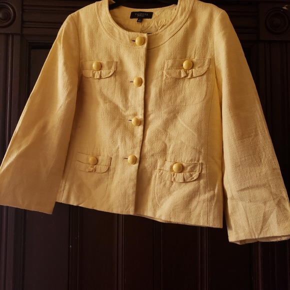 TALBOTS Linen Blend Lemon Meringue Jacket ***FIRM*** - Picture 5 of 8